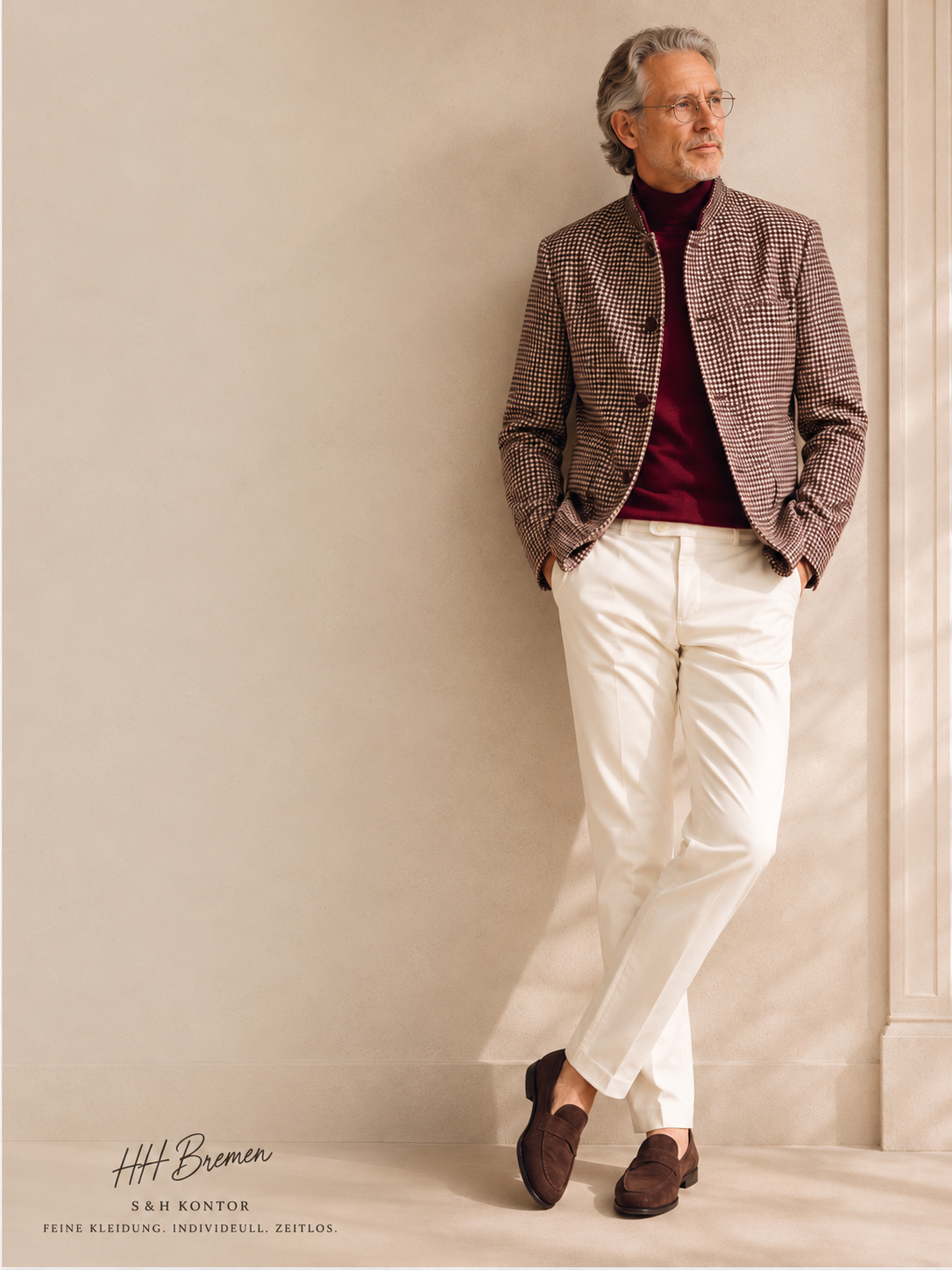 HH Bremen Nehru Jacket aus Wool-Alpaca Stretch